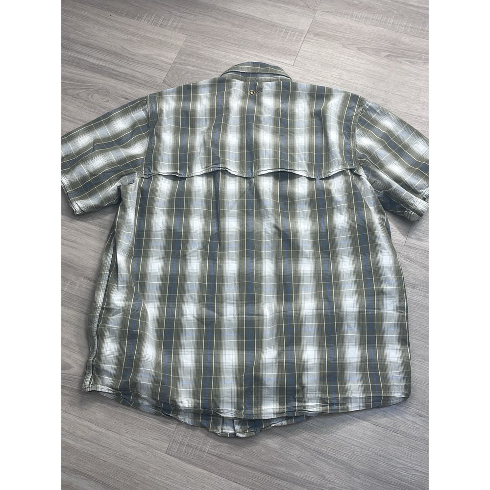 Carhartt Force Ridgefield Plaid Short Sleeve Relaxed Fit Shirt Men Large Vented - Picture 4 of 8